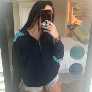 Simply Southern navy pull over jacket